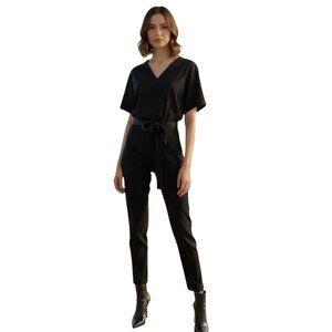 G-Star Raw Ingot Kimono Style Belted Jumpsuit In Black Size Small